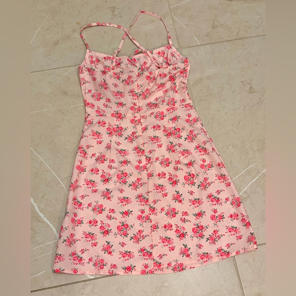 Brand New Floral Print Pink Sundress - Picture 4 of 4